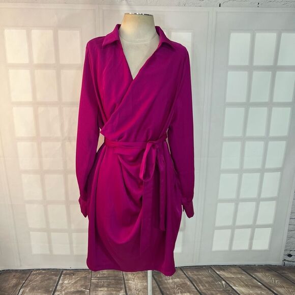 Fashion Nova Fuchsia Long Sleeve Dress - Picture 5 of 13
